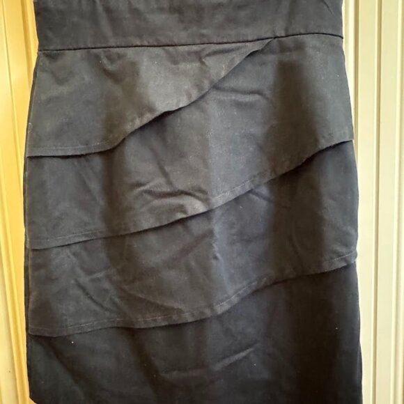 Connected Apparel Navy Blue Tiered Dress - Size 12 - Picture 5 of 5
